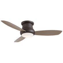 Concept II 52" 3 Blade Indoor LED Flush Mount Ceiling Fan with Remote Included