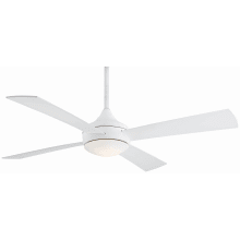 Aluma Wet 52" 4 Blade Indoor / Outdoor LED Ceiling Fan with Remote Control Included