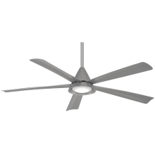 Cone 54" Convertible 3, 4, or 5 Blade Indoor / Outdoor LED Ceiling Fan with Remote Included