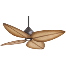 Gauguin 52" 4 blade Indoor / Outdoor Ceiling Fan with LED Bulb and Wall Control Included
