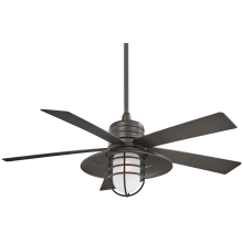 Rainman 54" 5 Blade Indoor / Outdoor Ceiling Fan with Wall Control and LED Bulb Included