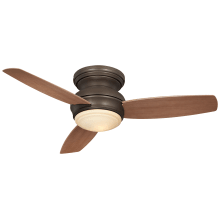 Traditional Concept 44" 3 Blade Flush Mount LED Indoor / Outdoor Ceiling Fan with Wall Control Included
