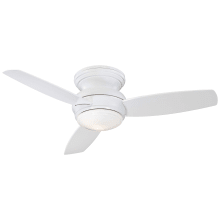 Traditional Concept 44" 3 Blade Flush Mount LED Indoor / Outdoor Ceiling Fan with Wall Control Included