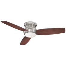 Traditional Concept 52" 3 Blade Flush Mount LED Indoor / Outdoor Ceiling Fan with Wall Control Included