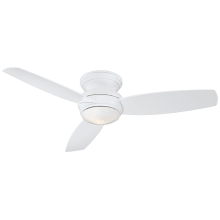 Traditional Concept 52" 3 Blade Flush Mount LED Indoor / Outdoor Ceiling Fan with Wall Control Included
