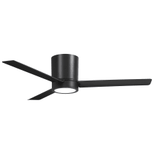 Roto 52" 3 Blade Flush Mount Indoor LED Ceiling Fan with Remote Control Included