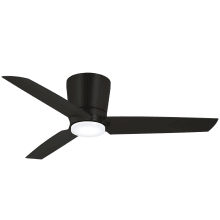 Pure 48" 3 Blade Indoor LED Flush Mount Ceiling Fan with Wall Control Included