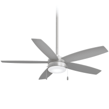 Airetor 52" 5 Blade Indoor LED Ceiling Fan with Integrated LED Light and Three Speed Pull Chain