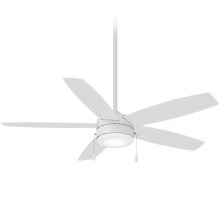 Airetor 52" 5 Blade Indoor LED Ceiling Fan with Integrated LED Light and Three Speed Pull Chain