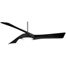 Curl 60" 3 Blade LED Smart Indoor Ceiling Fan with Remote Control Included