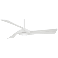 Curl 60" 3 Blade LED Smart Indoor Ceiling Fan with Remote Control Included