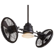 Vintage Gyro 42" Sweep 6 Blade Twin Turbo Indoor  Fan Blades with LED Bulb and Wall Control Included