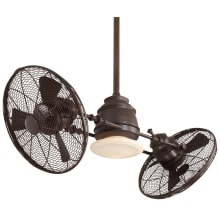 Vintage Gyro 42" Sweep 6 Blade Twin Turbo Indoor  Fan Blades with LED Bulb and Wall Control Included