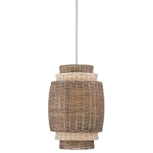 Montauck Bay 4 Light 14" Wide Pendant with Rattan Shade