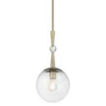 Populuxe 1 Light 9" Wide Mini Pendant with Clear Volcanic Glass