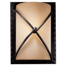 Aspen II 1 Light 12-1/2" Tall Wall Sconce with Rustic Scavo Glass