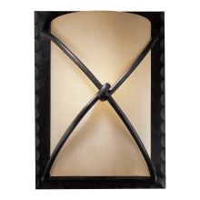 1 Light Wall Sconce with Rustic Scavo Shade from the Aspen Collection