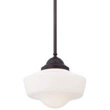 Schoolhouse 1 Light 14" Wide Pendant with Opal Glass
