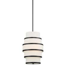 Cascade 3 Light 12" Wide Pendant with White Linen