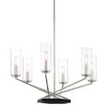 Highland Crossing 6 Light 27" Wide Abstract Chandelier