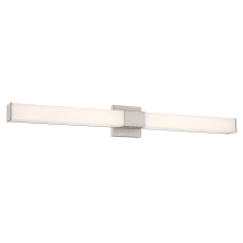 Vantage 38" Wide LED Bath Bar with White Acrylic Rectangular Shade