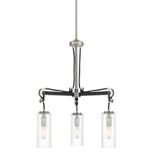 Pullman Junction 3 Light 20" Wide Chandelier with Clear Glass Shades