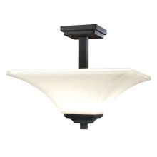 2 Light 15.5" Wide Semi-Flush Ceiling Fixture from the Agilis Collection