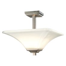 2 Light 15.5" Wide Semi-Flush Ceiling Fixture from the Agilis Collection