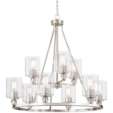 9 Light 2 Tier 32" Wide Chandelier from the Studio 5 Collection