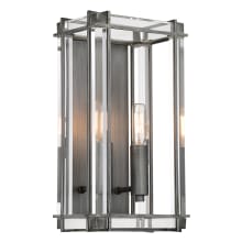 Langen Square 2 Light 14" Tall Wall Sconce with Clear Acrylic