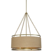 Windward Passage 6 Light 27" Wide Pendant with Natural Rope Shade