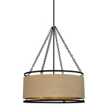 Windward Passage 6 Light 27" Wide Pendant with Natural Rope Shade