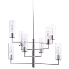 Acacia 8 Light 34" Wide Two Tier Vantage Abstract Chandelier