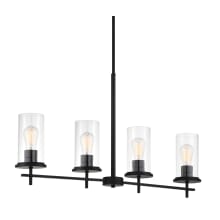 Haisley 4 Light 34" Wide Vantage Linear Candle Chandelier