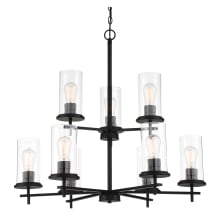 Haisley 9 Light 32" Wide Vantage Candle Chandelier