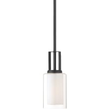 Parsons Studio 1 Light 4" Wide Vantage Pendant with Clear / Etched White Glass Shades