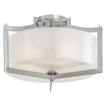 3 Light 17" Wide Semi-Flush Ceiling Fixture from the Clarte Collection