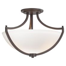 3 Light 17.25" Wide Semi-Flush Ceiling Fixture from the Middlebrook Collection