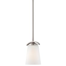 Overland Park 1 Light 5" Wide Vantage Mini Pendant with Etched White Glass