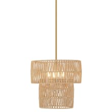 Bungalow Heaven 4 Light 16" Wide Multi Light Pendant with Papyrus Rope Shades