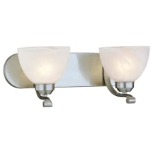 Paradox 2 Light 18" Vanity Light with Etched Marble Glass Shades