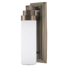 Minka Lavery 13" Tall Integrated LED Wall Sconce with White Iris Glass