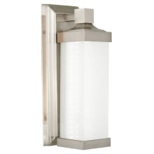 Minka Lavery 13" Tall Integrated LED Wall Sconce with White Iris Glass