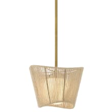 Key Largo 1 Light 10" Wide Mini Pendant with Natural Rope Shade