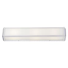 Daventry 26" Wide 3 Light ADA Bath Bar with White Glass