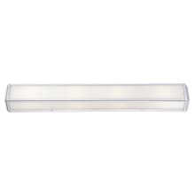 Daventry 37" Wide 4 Light ADA Bath Bar with White Glass