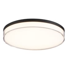 Vantage 11" Wide LED Flush Mount Ceiling Fixture with Clear Acrylic Diffuser
