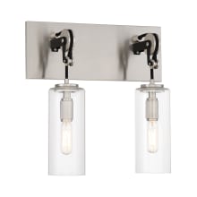 Pullman Junction 2 Light 13" Wide Bathroom Vanity Light with Clear Glass Shades