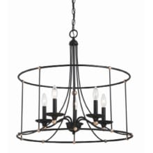 Westchester County 5 Light 25" Wide Taper Candle Chandelier