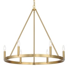 Dutton 6 Light 28" Wide Taper Candle Style Ring Chandelier